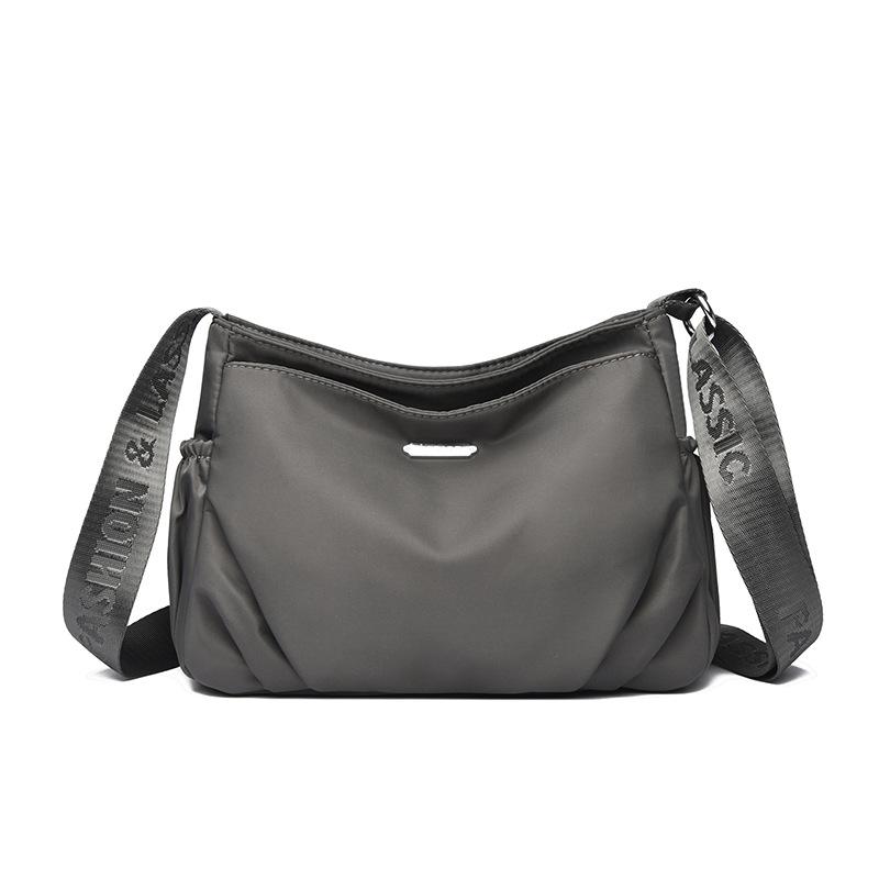 

Women s Nylon Crossbody Bag Lightweight Shoulder Tote with Wide Strap Fashionable Everyday Casual Bag серый