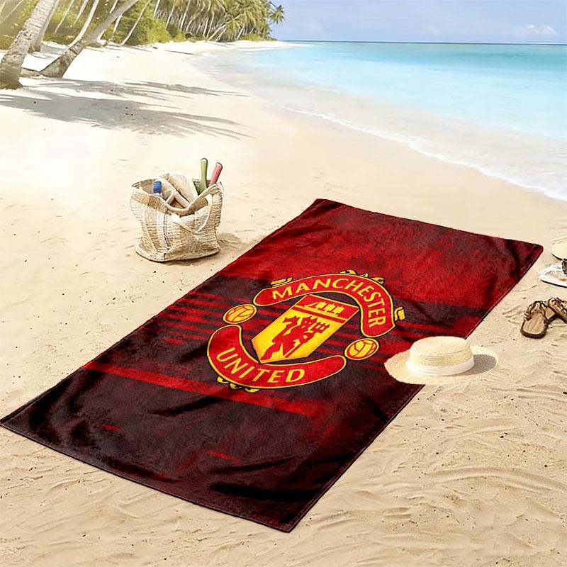 Telo Mare Raw MUFC Passion Print, Telo Grande Morbido Asciugatura Rapida per Spiaggia Campeggio Nuoto