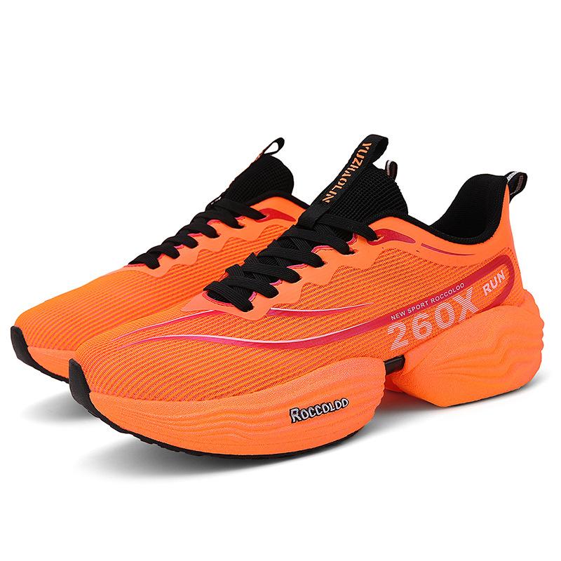 Men's shoes breathable and light sports shoes shock-absorbing carbon board running shoes couple's personalized color matching