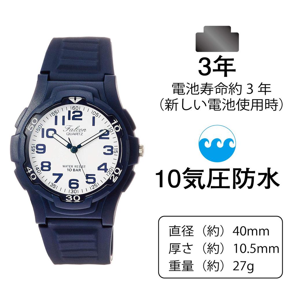 Citizen Falcon Blue Analog 10 ATM Water Resistant Q&Q VS18-001 Watch,