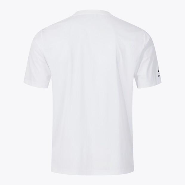 MUBEUSEUPOCHEUBAIDESANGTEU Wording Graphic Woven Short Sleeve T-Shirt White Vs123Ets12