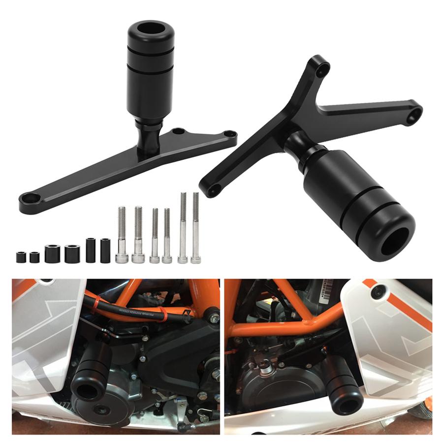 CNC Crash Protectors Frame Slider Kit For KTM RC390 RC200 RC125 2014-2018