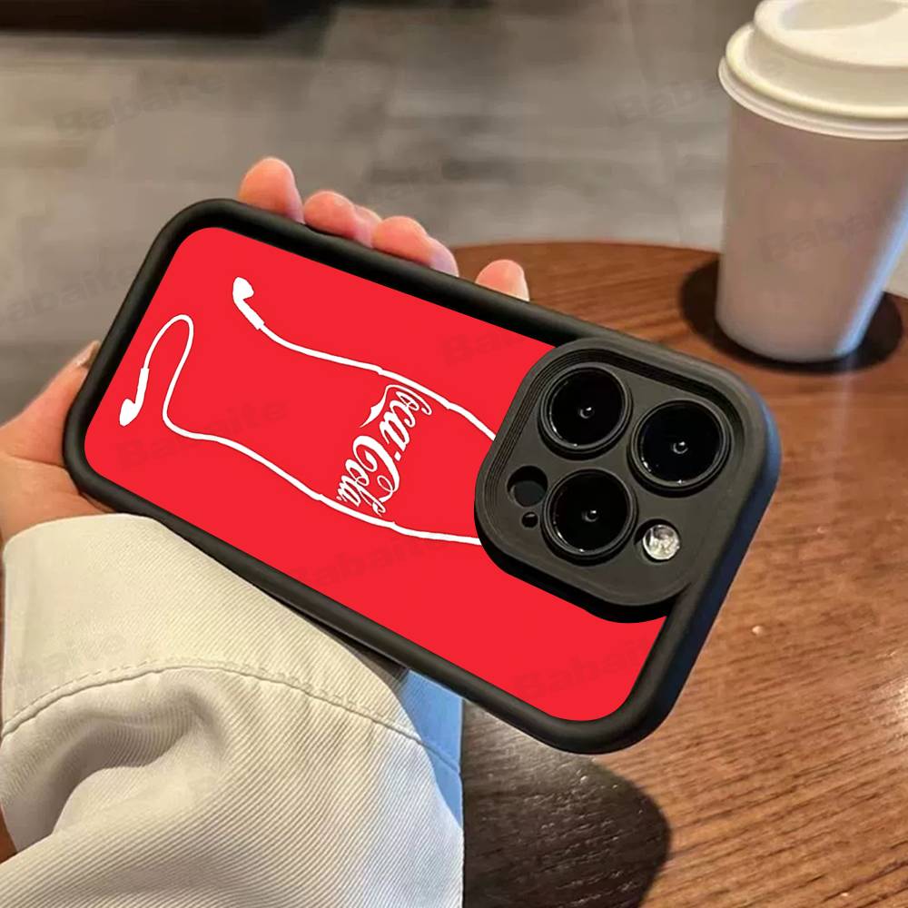 C-COCA Logo C-COLAS Phone Case For IPhone 11 12 13 16 15 17 14 Pro Max Soft Funda Silicone Cover