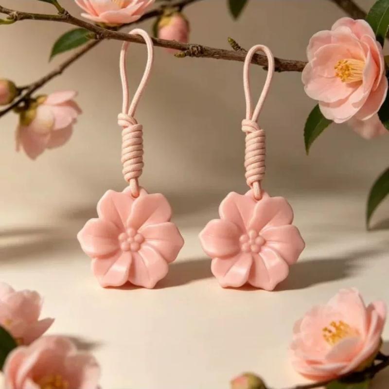 Camellia Scented Wax Hanging Ornament Natural Aromatherapy Wax Melt Fragrance Sachet For Closet Drawer Home Decor