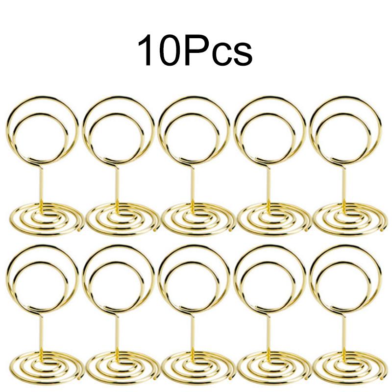 10/15Pcs/Pack Name Sign Card Clip Home Decoration Metal Theme Parties Birthday Sturdy Table Number Wedding Place Card Holders