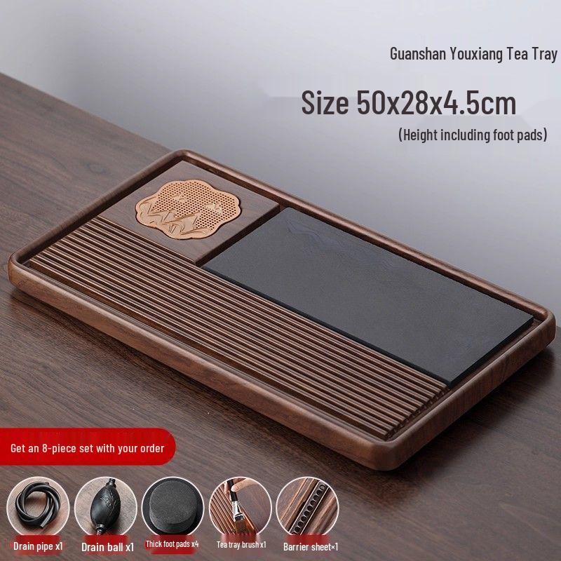 High-End Imitation Bakelite Tea Tray Set: Solid Wood and Bamboo Design for Home & Office Use, 2026 Edition.