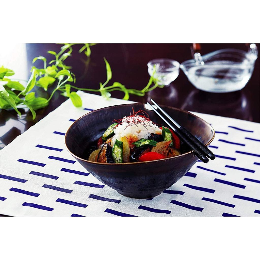 Maebata Large Serving Bowl Set with Serving Chopsticks, Traditional Japanese Pottery Gift