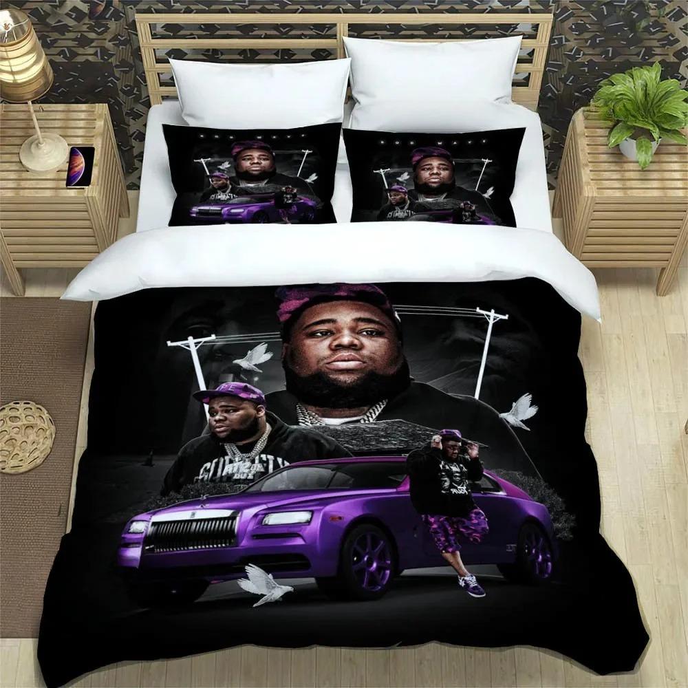 Popular Music Rod Wave Print Bedding Sets Exquisite Bed Supplies Set Duvet Cover Comforter Set Bedding Set Luxury Birthday Gift
