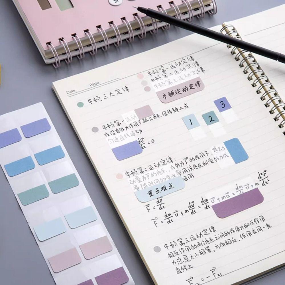 Writable Writable File Tabs Transparent Morandi Colors Index Stickers Sticky Index Tabs  Notebook