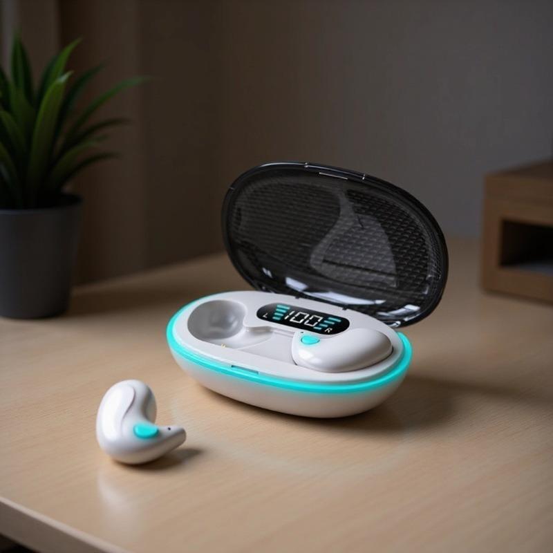 Bluetooth In-Ear Sleep Earphones: Ultra-Thin, Bone Conduction, Long Battery Life, Comfortable for Extended Wear.
