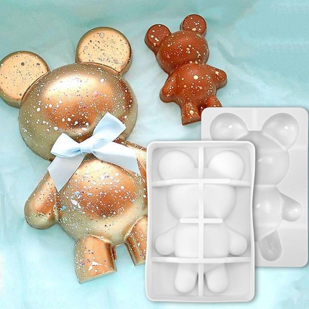 Animal Silicone Mold Cute Bear Mold Handmade Cake Baking Mold for DIY Kitchen