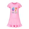 5231 Kids Girls Steal a Brainrot 67 Printed Ruffle Short Sleeves Casual Dress