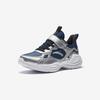 Anta Kids Synthetic Leather Fabric Trendy Versatile Unique Lightweight Shock Absorbing Low Top Running Shoes Kids sneaker Blue Silver A12445577N-1