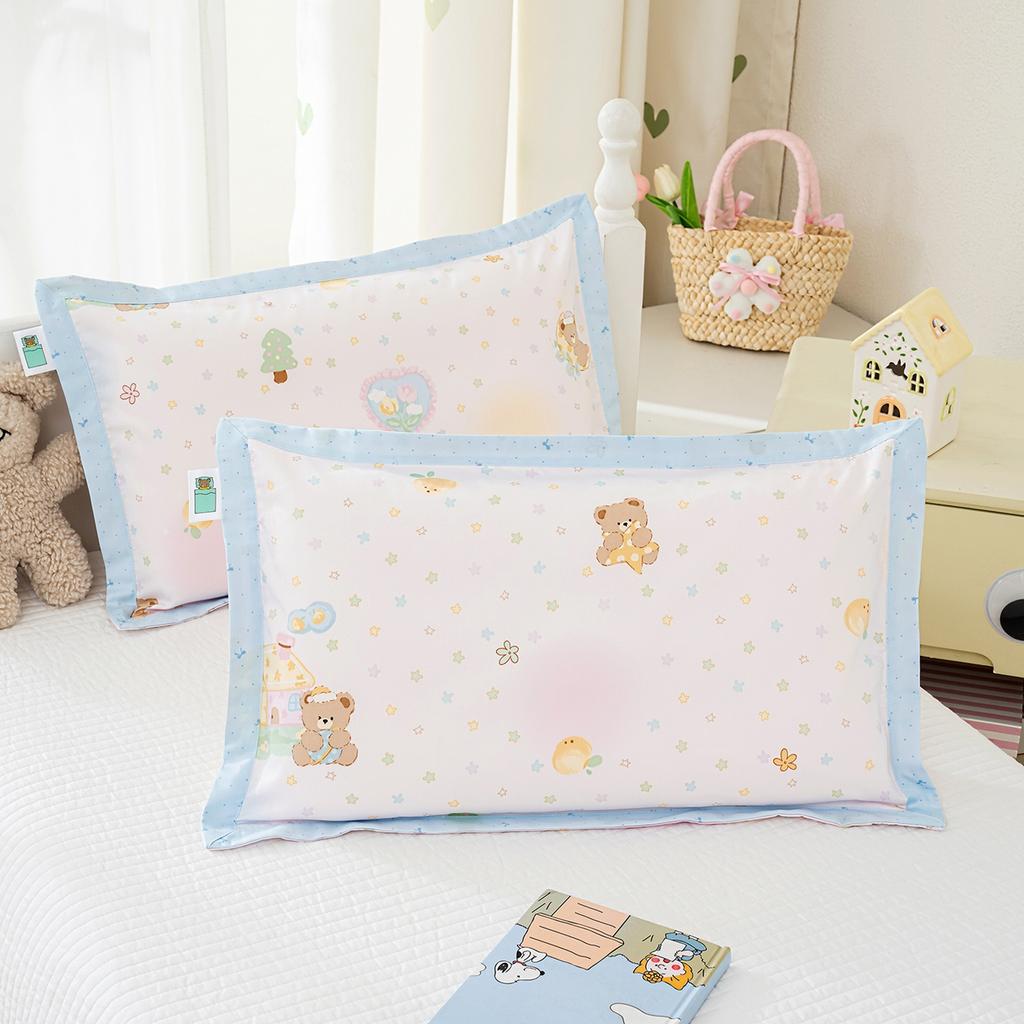 1Pc 300 TC Cotton Sateen Floral Printed Euro Size Pillowcase 40x60 cm,Pillowcover With Envelope Closure,Without Core