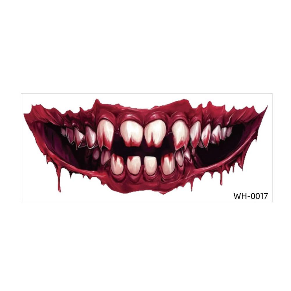 Fake Halloween Tattoo Sticker Scary Bloodiness Temporary Scar Stickers Haunted House