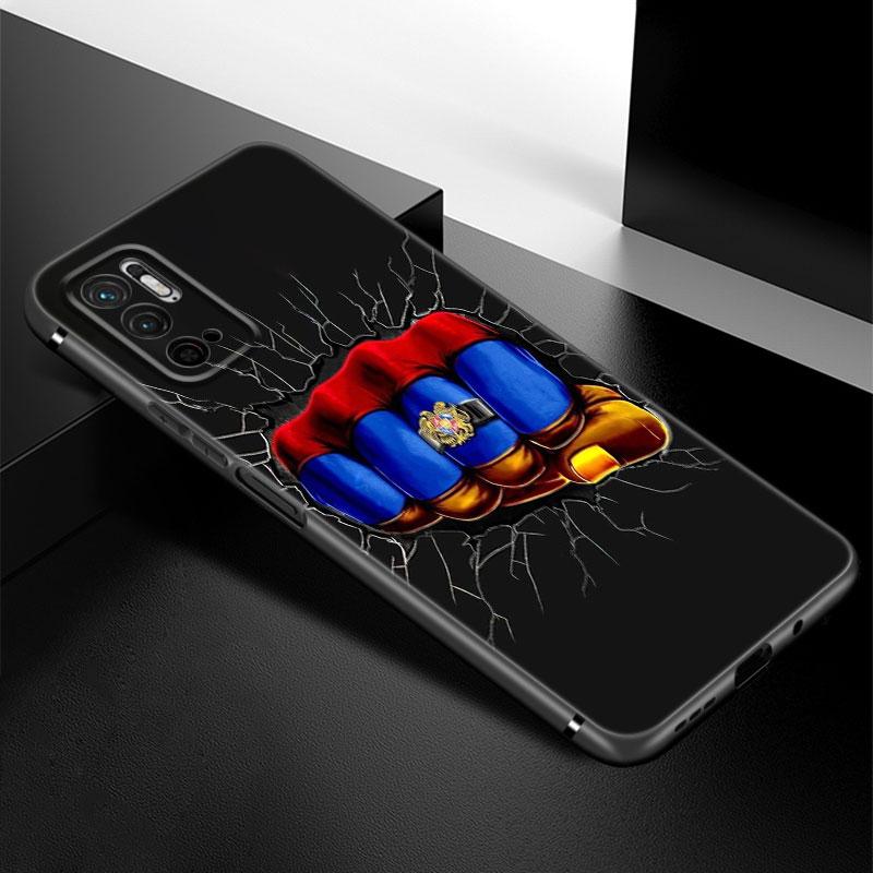 Armenia Armenians Flag Phone Case For Xiaomi Redmi Note 7 8 9 10 Lite 11 11E 11T 12 Pro 11S 4G 10T 5G 8T 9S 10S TPU Black Cover