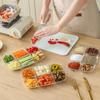 3/5/6 Grids Korean Style Fruit Plates Dining-Table Divided Seasoning Plate Refrigerator Dessert Storage Box Kitchen Gadget