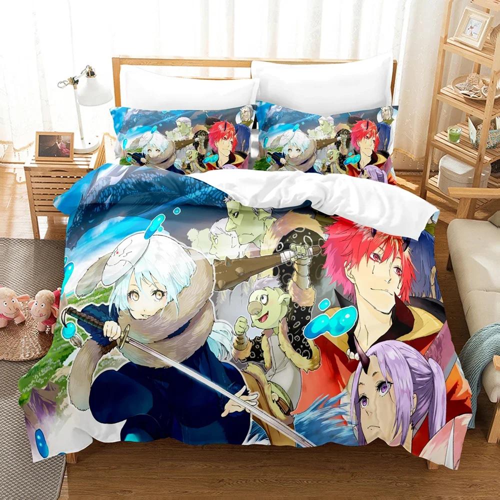 Anime That Time I Got Reincarnated As A Slime Rimuru Comfortable Duvet Quilt Cover Pillowcase Bedding Set Children Home Textile