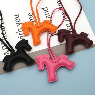 High-End All-Match Pu Leather Mini Pony Pendant For Women  Multi-Colored Pony Bag Accessories Car Pendant Birthday Gift