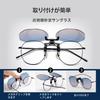 [Whatif] Clip-on Sunglasses UV400 Sunglasses, UV Protection, Polarized Lenses, Easy To Attach To Glasses, Suitable for Outdoor Activities, Unisex,