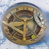 Brass Sundial Compass – Antique Nautical 10 Cm Compass with Sundial Function
