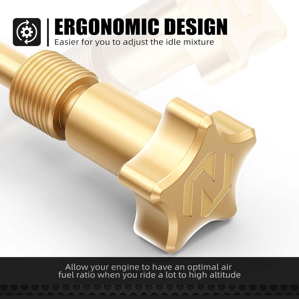 NICECNC Motorcycle Air Fuel Mixture Screw Compatible with Honda XR650L 1993 1994 1995 1996 1997 1998 1999 2000 2001 2002 2003-2024, CNC Machined