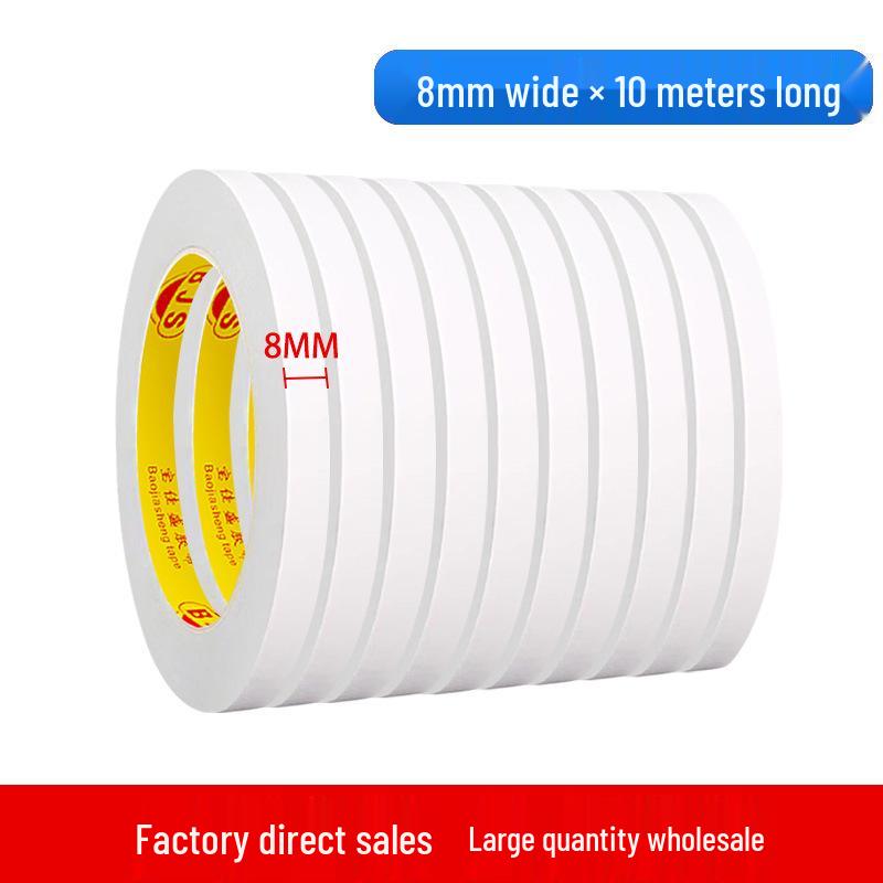 High-Viscosity Ultra-Thin Double-Sided Tape for Strong Adhesion, Kids' Planners, Student DIY, or No-Trace Paper Projects