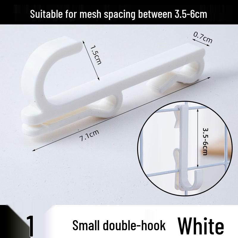 Nail-Free Grid Panel Hook for Wire Mesh Shelves - No-Drill Wall Storage Hooks for Kindergarten Display