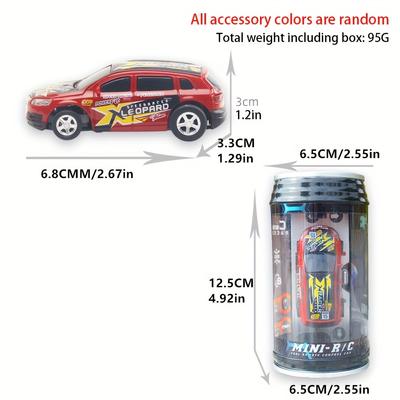 Mini-Elektro-RC-Auto, Cola-Dose, Geschwindigkeit, Funkfernbedienung, Mikro-Rennauto mit LED-Leuchten, Autospielzeug, Geschenke für Jungen und Mädchen