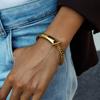 Light Luxury High-end 18K Gold, Asymmetric OT Buckle Bracelet, Bracelet Jewelry.