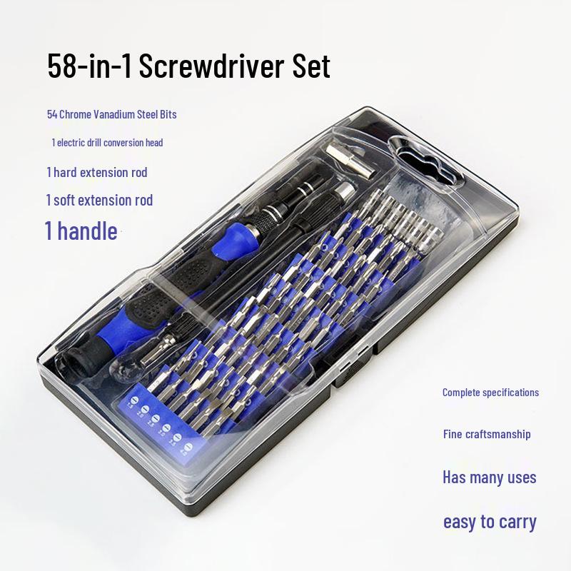58-in-1 Chrome Vanadium Screwdriver Set for Phones, Electronics, Computers & Glasses Repair