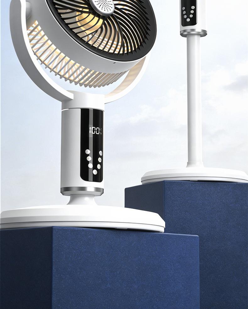 New Air Circulation Multifunctional Desktop & Vertical Digital Fan for Home & Dormitory Use