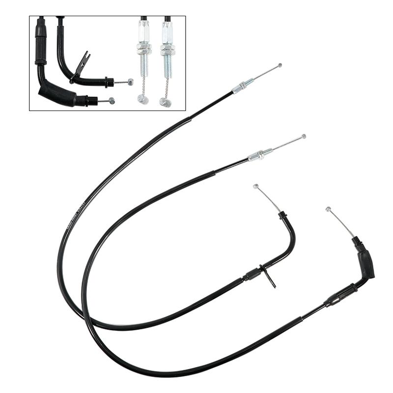 Motorcycle Push&Pull Throttle Cable Line Wires Parts For Suzuki GW250 Inazuma 2014-2017 OEM:58300-48HA0 58300-48HE0 58300-48HB0