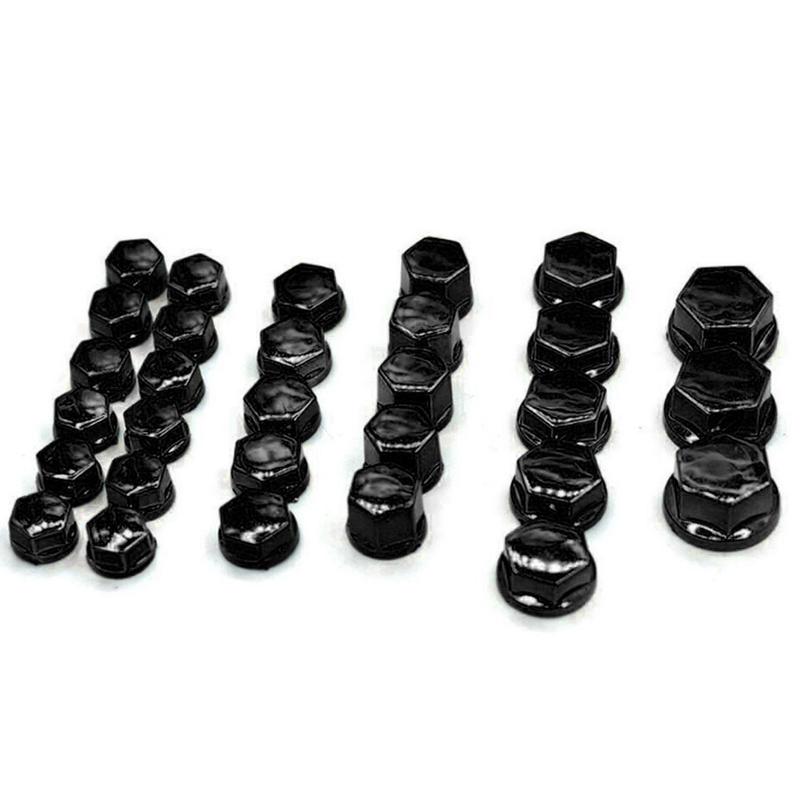 8-20mm screws 30pcs/set Motorcycle Screw Nut Caps Motorbike Bolt Cover Decoration fit for Yamaha Kawasaki Honda Black