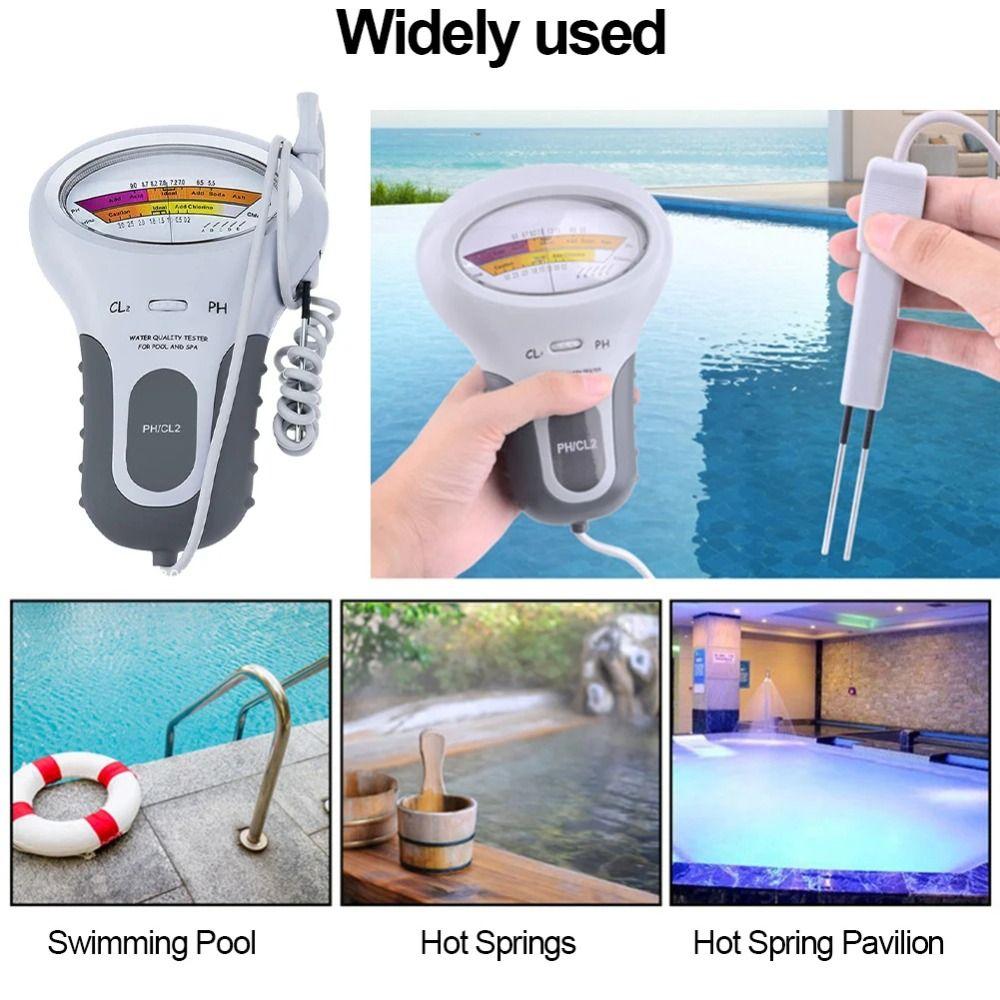 Professional PH Chlorine Meter Easy To Use with Probe CL2 Tester High Accuracy Pointer Display Water Quality Tester