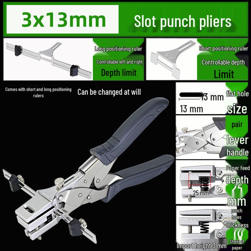

Effort-Saving 3x8 Oval Hole Punch Pliers for PVC ID Cards and Name Tags