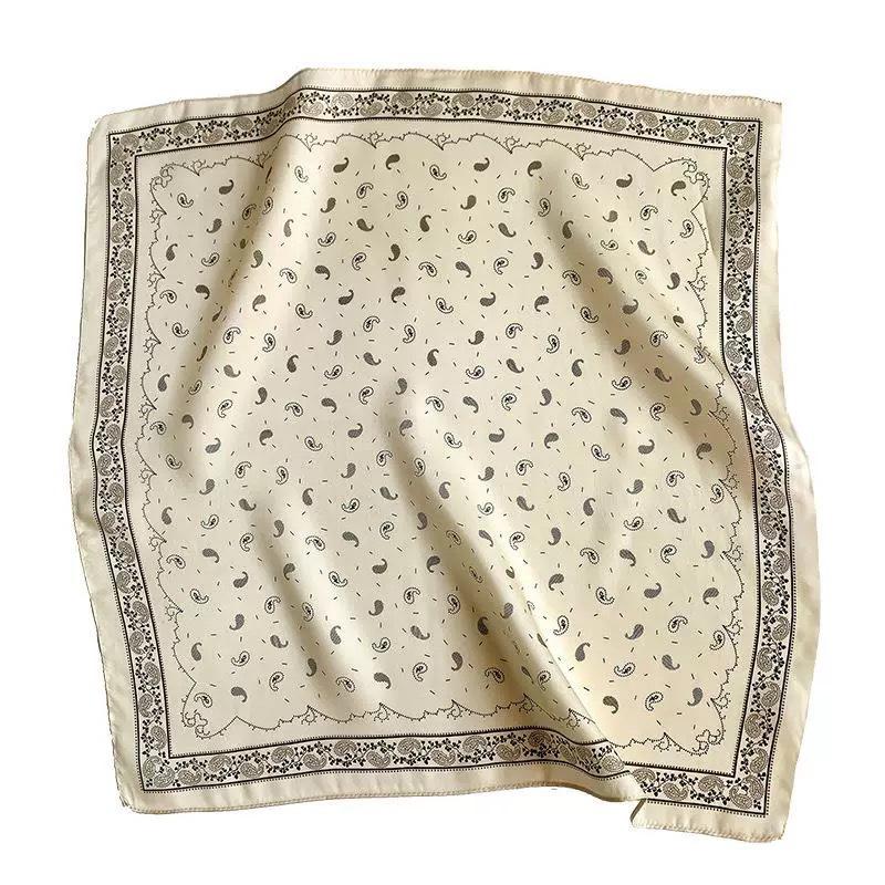 100% Natural Real Silk Scarf Women Print Bandana Square Scarves Kerchief Spring Fashion Luxury Summer Beach High Quality Hijab
