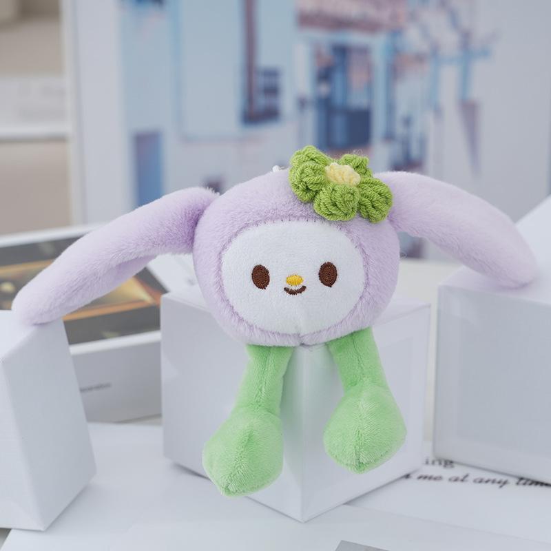 

Trendy Plush Cute Bunny Keychain Adorable Hanging Toy For Bags Keys And