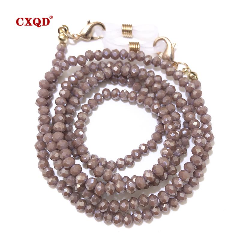 Handgefertigte Mode 3mm Galvanisierte Lesebrillen Kette Perlen Lanyard Damen Sonnenbrillen Schnüre Brillen Masken Halter Geschenk