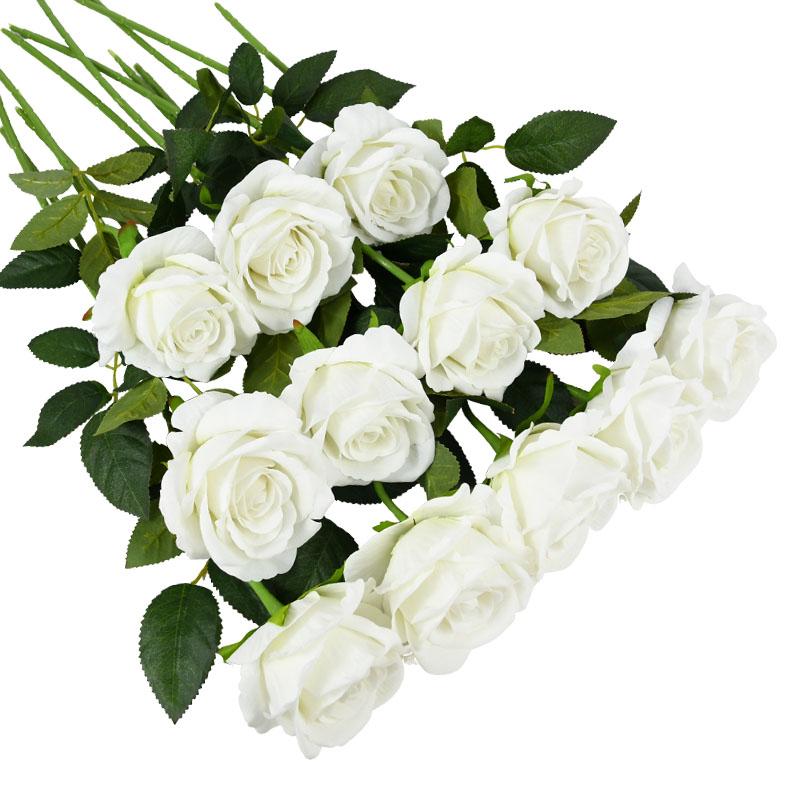 5/10Pcs Artificial Flowers Bouquet Red Silk Fake Rose Flower for Wedding Home Table Decoration Christmas Valentine's Day Gift