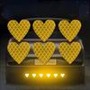 Self-Adhesive Safety Stickers 6-Pack Red Heart Reflective Stickers Durable Vinyl Self-Adhesive Enhances Night Safety Glossy Finish
