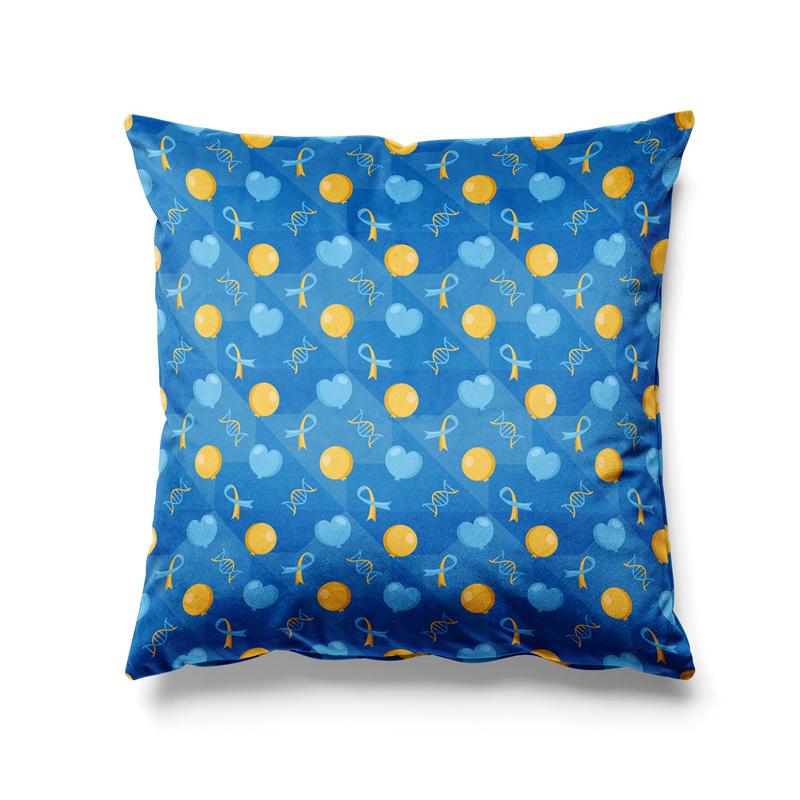 Aertemisi 18'' x 18'' Down Syndrome Awareness Square Throw Pillow Cushion Covers Cases Pillowcases 45cm x 45cm
