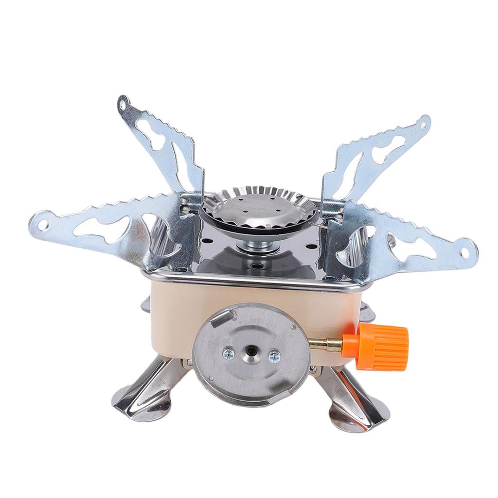 Portable Camping Stove 2800W Stainless Steel Foldable Mini Butane Gas Stove with Electronic Ignition for Hiking Picnic