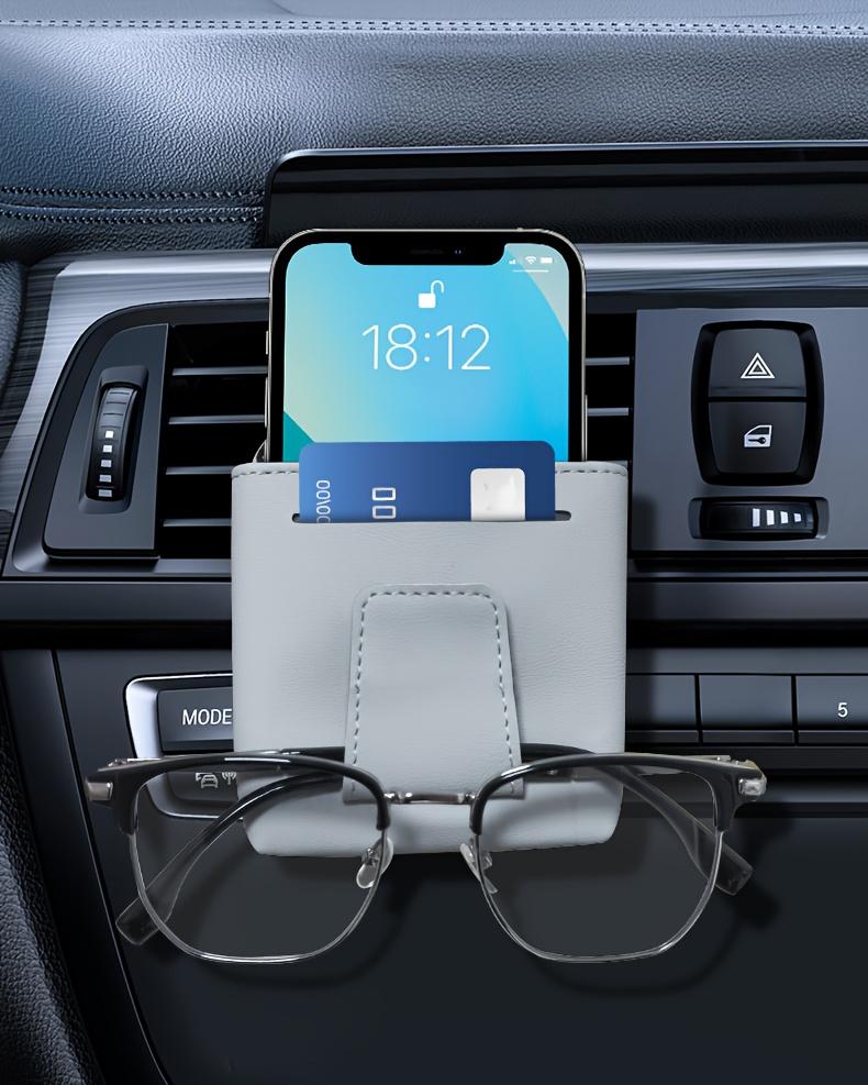 Multi-Functional Car Air Vent-Mounted Storage Organizer Box with Adhesive Suction Cup | Dashboard Organizer with Phone Holder