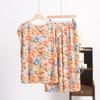 Summer Short-sleeved New Printed Set, Large-sized Thin Floral Loose Home Wear