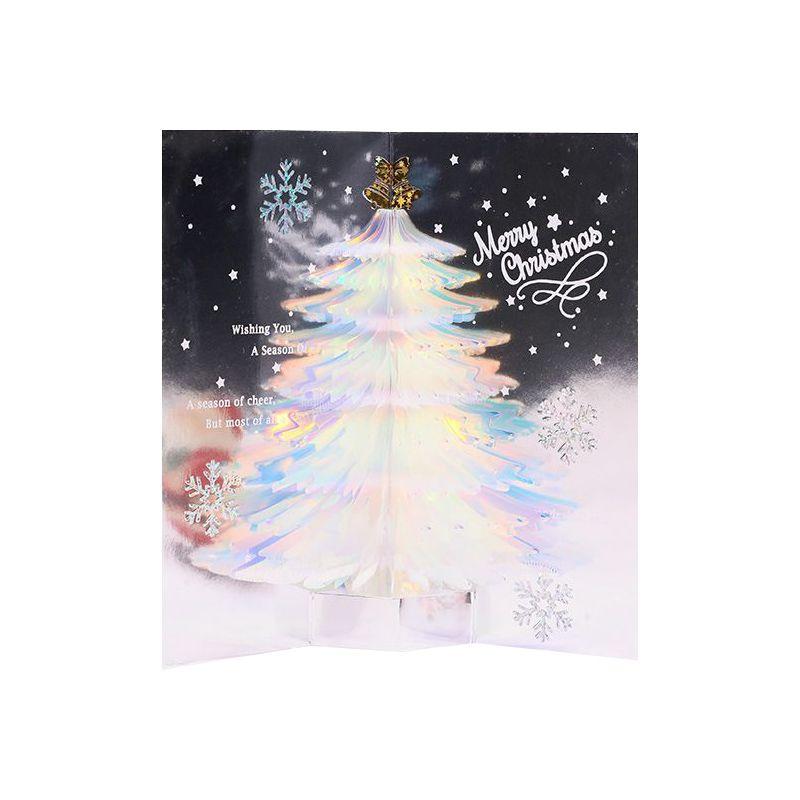 Up Pop 3d Christmas Card Santa Greeting Invitations Xmas Postcard Gift Children