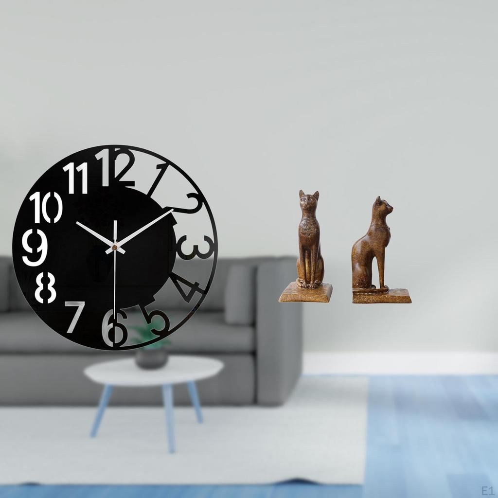 Acrylic Wall Clock Silent Easy To Read Simple Round Decorative Big for Office Home
