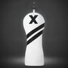 Golf Club Head Cover LeatherLike with Velvet Lining Embroidered for Golfers White