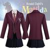 Cosplay Costume Matilda Purple School Uniform Dress Halloween Party Prop Gifts