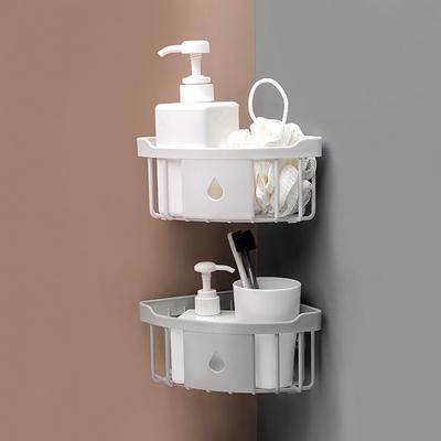 Container Kitchen Bathroom Basket Rack Shower Shelf Storage Suction Cup No Punch